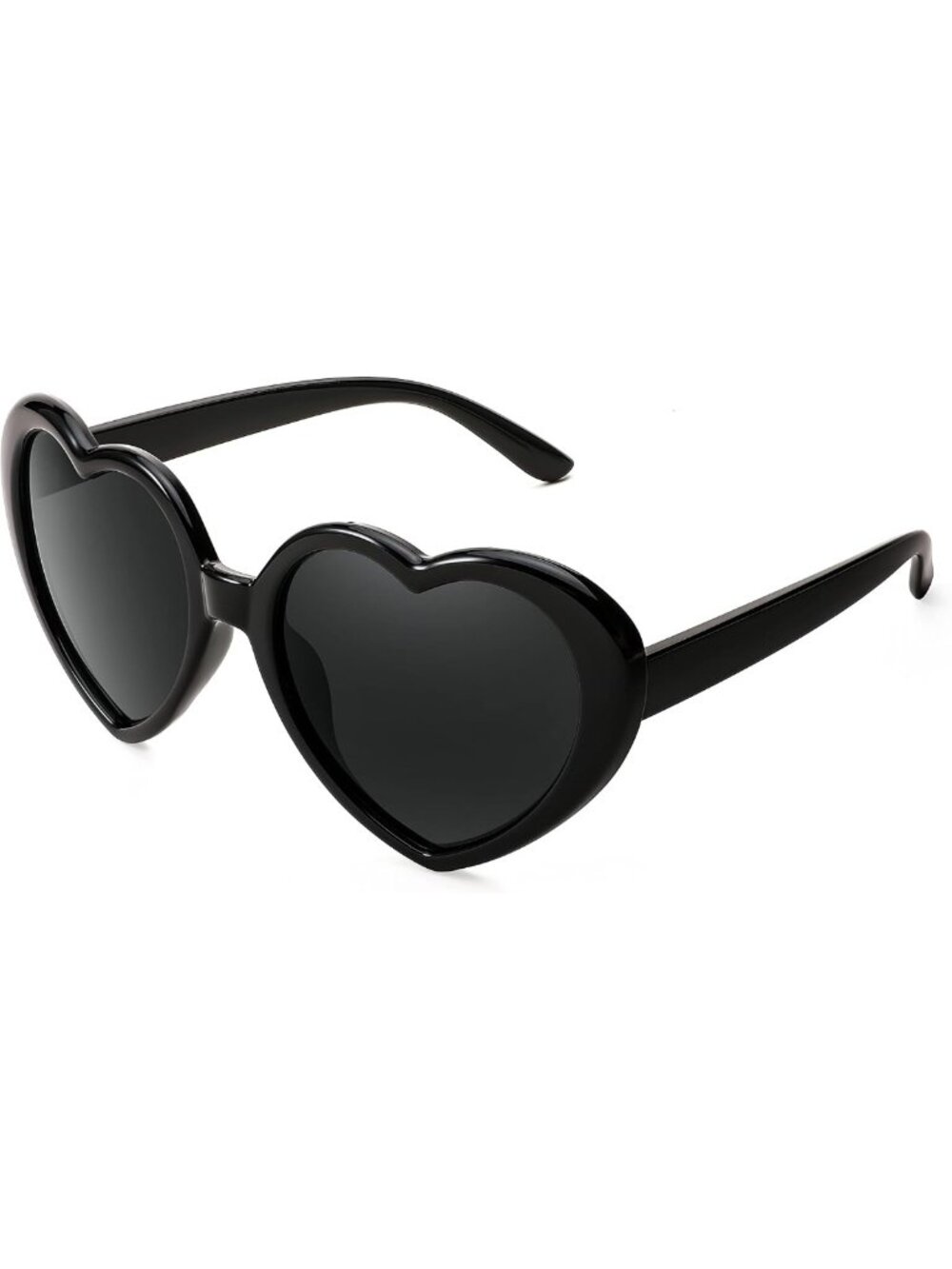 Oversized Heart Shaped Polarized Sunglasses - Vintage Fashion Eyewear for Women